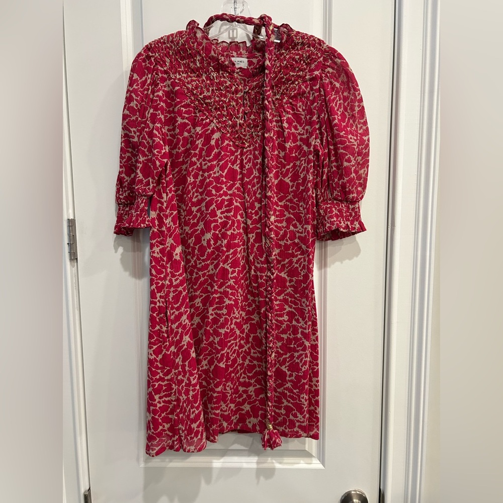 Chic Red Patterned Olivia James Dress
